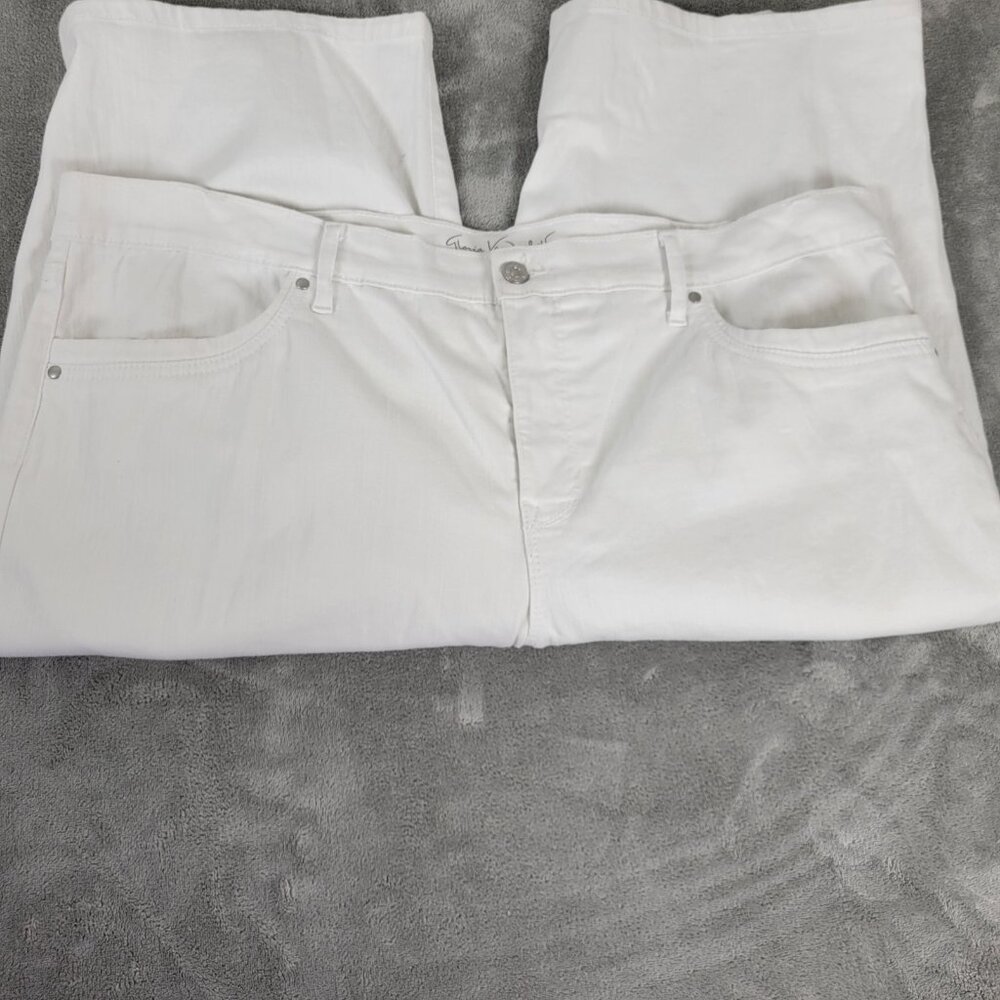 Gloria Vanderbilt Women's Plus 18 White Skimmer Capri Shorts Slimming CAP45E - Picture 3 of 9